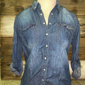 Highway Jeans Blue Long Sleeve Button Down Shirt